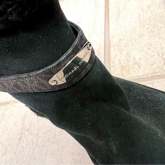 Michael Kors Sandy Suede Sherpa Boot Black womens size 9M winter boots - Picture 6 of 9